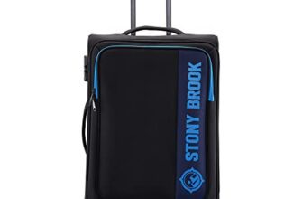 Stony Brook Nasher Miles Classic 65 Cm 24 Inch Polyester Soft-Sided 4 Wheels Spinner Check-in Luggage Trolley Bag (Black)
