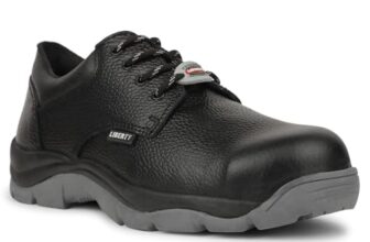 Liberty Freedom Shield-CA Safety Shoes for Men’s with Rubber Insole | Comfortable for All Weather | Shock Absorber| Black- 5