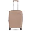 Polo Class 20-Inch Trolley Bag | Expandable Hardshell Luggage | Polypropylene Material | 360-Degree Rotating Wheels, Number Lock & Securitec Zipper – Beige
