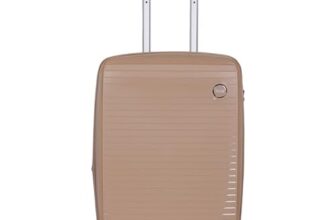 Polo Class 20-Inch Trolley Bag | Expandable Hardshell Luggage | Polypropylene Material | 360-Degree Rotating Wheels, Number Lock & Securitec Zipper – Beige