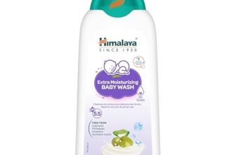 Himalaya Extra Moisturizing Baby Wash 400ml | No tears formula |with Olive Oil, Aloe Vera & Milk | Cleanses and moisturizes baby’s skin
