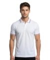 AWG ALL WEATHER GEAR Cotton Polo T-Shirt | Half Sleeve Plain-Regular Fit | Soft Breathable Solid Tee | Collar Tshirts | Casual & Office Wear | Comfortable Everyday Cotton Polo | Mens Tshirts White