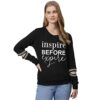 Campus Sutra Women’s Cotton Crew Neck Sweatshirt (CB22_CSW-AW-SS0157_Black_L)