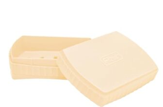 FLAIR Estella Soap Case – Stylish, Reusable & Durable Soap Box for Bathroom & Shower Use (Beige)