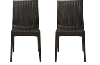 Cello Kraft Chair Set Pack of 2 – Pearl Brown | Strong and Durable | Easy to Clean | Chair for Living Room, Bed Room, Kitchen, Office Room, Outdoor | 3 Years Warranty