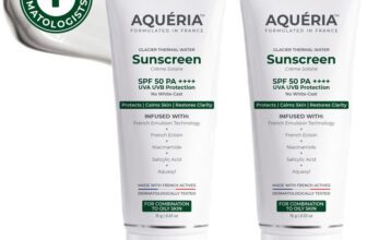 aqueria Sunscreen – SPF 50 PA++++ Oil Control Brightening French Multi-Active SPF | 2% Niacinamide, Salicylic Acid(30 g)