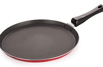 Nirlon Dishwasher Safe Aluminum Non Stick Flat Dosa Tawa 26cm(26_ mm_Classic_FT11)
