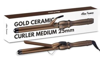 Alan Truman Gold Ceramic Tourmaline Curler – 25mm