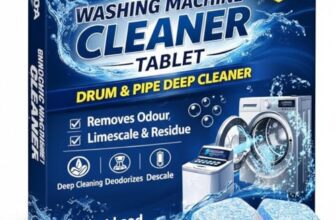 MIXOSA Washing Machine Cleaner Tablets 12 Pack | Deep Cleaning, Deodorizing & Descaling |For Front&Top Load Washers | Removes Odor, Residue & Buildup |Clean Inside Drum And Laundry Tub Seal.(12-PACK)