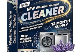 ARABEX™ Washing Machine Cleaner Tablets (17 Tablets) Drum & Pipe Deep Cleaner |Lavender Scent | Removes Odour,Limescale & Residue | For Front Load & Top Load Fully Automatic Washing Wachine (Lavender)