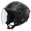STUDDS RAY ISI Certified Open FACE Helmet for Men and Women with D – Ring Lock (Black-M)