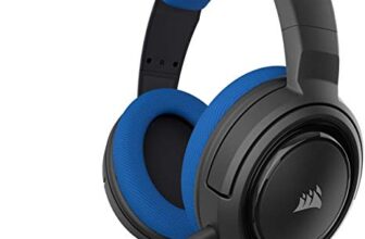 Corsair Hs35 Stereo Gaming Wired Over Ear Headphones With Mic Designed For Pc And Mobile (Blue)