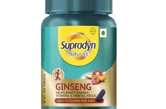 Supradyn Naturals Ginseng Multivitamin Tablet for Men – From India’s No.1 Brand | Ginseng & Grapeseed Extract | 12 Vitamins, Zinc, Magnesium | Energy, Immunity, Stamina, Mental Focus | 60 Tablets | Veg