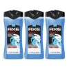 AXE Sport Blast 3-in-1 Body, Face & Hair Wash Invigorating Freshness | Cleanses & Energizes | Combo of 3 | 400ml