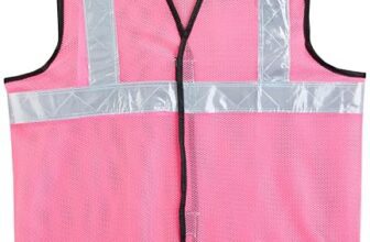 Safety Jacket Reflective High Visibility use For Airport, Construction, Emergency, Landscaping, Paving,Traffic, Sanitation, Security Guard, Engineering jacket,60GSM Mesh, AK-605 (PACK OF 25)