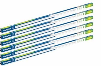 Crompton Laser Ray Smile 20W LED Batten | Energy Efficient Batten for Home | Cool Day Light (6500K) (Pack of 6)