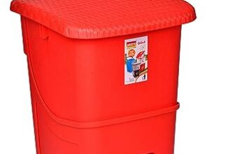 ARISTO Red,12 Ltr Plastic Pedal Garbage Waste Dustbin