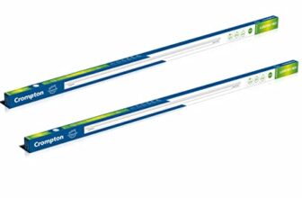 Crompton Laser Ray Smile 24W LED Batten |4 feet Slim Batten for Living Room & Bedroom | Energy Efficient Tubelight for Home | BIS Approved | Cool Day Light (6500K) (Pack of 2)