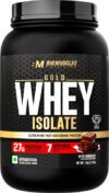 BIGMUSCLES NUTRITION Gold Whey Isolate | 27g Whey Protein Isolate 90% | 7 Natural Ingredients Only Whey Protein(1 kg, Belgian Chocolate)