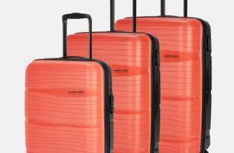 NASHER MILES Nicobar Dual Tone Polypropylene Set of 3 Trolley Bags (55, 65 & 75 cm) Check-in Suitcase 8 Wheels – 28 inch