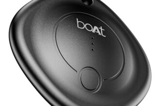 Boat Tag Bluetooth Item Finder for Android Devices, Google Find Hub App Support, 80dB Alarm, Additional Battery, 1 Year Battery (Black)