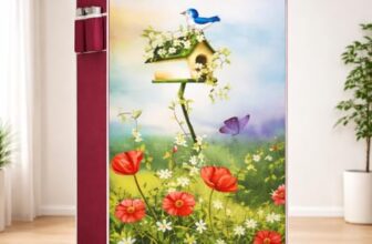 FLIPZON Premium 6-Tiers Shoe Rack with Zipper Cover | Foldable Non-Woven Fabric Shoe Organizer | Bird & Floral Printed Design | Space Saving Shoe Storage Cabinet for Home