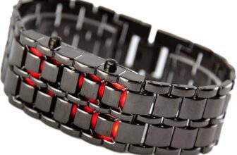 GIFFEMANS LED Bracelet red Bracelet Watch with Stylish Modern Fashionable Elegant Chain Digital Watch for Women