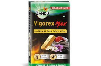 Zandu Vigorex MAX, 20 Capsules, Enriched With Shilajit, Gold, Saffron, Pearl And Ashwagandha For Intensity And Energy