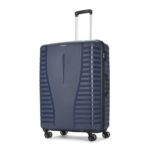 Aristocrat Large Polypropylene Airpro Spinner Check-in 75 Cm() 8 Wheels Trolley Bags for Travel Hard Case Luggage, Lightweight Bag with Combination Lock & Robust Trolley with 3 Years Warranty (Blue)