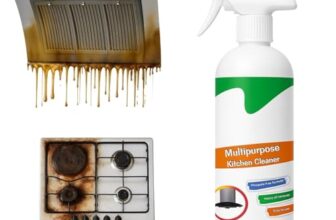 Kitchen Cleaner Spray for Oil & Grease Stain Remover All-Surface Non-Toxic & Non-Flammable Magic Degreaser Powerful Kitchen Cleaning Liquid with Fresh Scent 500 ml