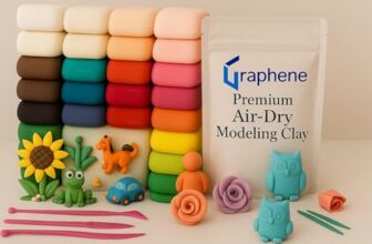 GRAPHENE 24 Pcs Air Dry Modelling Clay Set with 3 Sculpting Tools Creative DIY Art & Crafts Play Set Non Toxic Dough Birthday Return Gift for Boys Girls Clay for 3-10 Years Kids Color As Per Stock