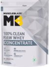 MUSCLEBLAZE 100% Clean Raw Concentrate, Light & Clean, Easy to Digest Whey Protein(2 kg, Unflavored)