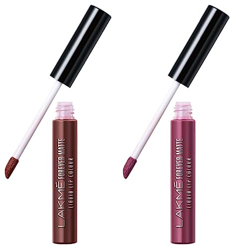 LAKMÉ Forever Matte Liquid Lip Colour, Long-Lasting Liquid Lipstick, Lightweight & Transferproof, Smudgeproof – Mauve Ecstasy, 5.6ml