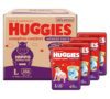 Huggies Complete Comfort Wonder Pants | Pant Style Baby Diapers Large Size, 256 Count | India’s Fastest Absorbing diaper, Clinically Proven to Prevent Diaper Rash | Ideal for 9 to 14 Kgs (64 count, Pack of 4)