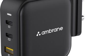 Ambrane 65 W GaN 3.4 A Wall Charger for Mobile(Black)