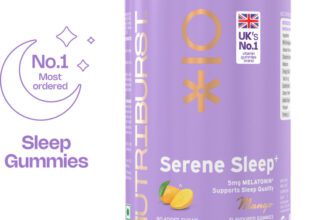 Nutriburst Melatonin Sleep Gummies 5mg for Men & Women Deep Rest & Stress Relief(60 No)