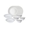 Larah by Borosil Classic Opalware Dinner Set, 10 -Piece, White