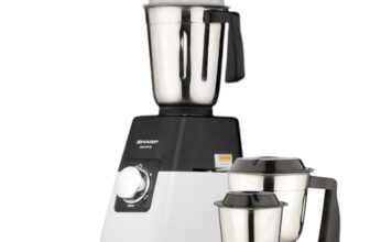 Sharp 500W Mixer Grinder hybrid Copper Motor, SS-304 Grade Stainless steel blade, Auto Cutoff, food grade ring, Variable speed Settings, 2 Yrs on Product & 5 Yrs warranty on Motor,20000 RPM Motor