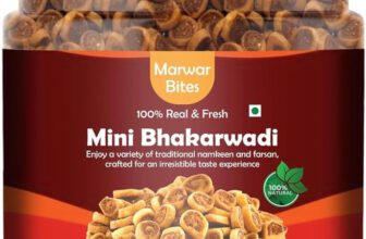 Marwar Bites Tasty Mini Bhakarwad Namkeen Savory Snack Crispy Spiral Roll(500 g)
