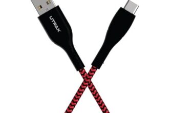 UTRAX Unbreakable 65W Fast Charging 1M Braided Type C Cable for Smartphones, Tablets and Other Type C Devices (Green)