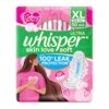 Whisper Ultra Skin Love Soft Sanitary Pads for Women, XL 50 Pads, Cottony Soft Feel, Upto 100% Leak* Protection, Disposable Wrapper, Locks Odour & Wetness (Product Does Not Contain Cotton) (*Based on P&G Technical Data)