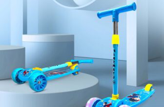 Kidsmate Rider Pro 2.0 Kids Kick Scooter | 3-Wheel with LED Lights & Adjustable Height Kids Scooter(Blue, Pack of 1)