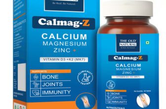 The Old Natural Calmag-Z | Calcium, Magnesium, Zinc | 16 Ayurvedic Herbs | Joint & Immunity(60 Tablets)