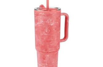 MILTON Puris 1200 Plastic Water Tumbler | 2-in1 Lid Sip or Gulp | Crystal Clear BPA Free-Food Grade | Sturdy Handle | Large Travel Mug for Gym, Office & Outdoor Use, 1200 ml, Pink