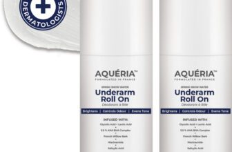 Aqueria Multi Active Underarm Roll On | 5.5% AHA BHA, Niacinamide – Aqua Fragrance Deodorant Roll-on  –  For Men & Women(100 ml, Pack of 2)