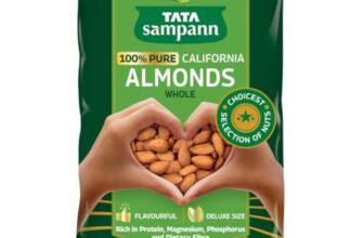 Tata Sampann Pure California Almonds Whole, 1kg, Real Nuts, High In Fiber, Badam Giri, Rich In Protein, Magnesium, Phosphorus And Dietary Fibre, Nuts & Dry Fruits, Value Pack