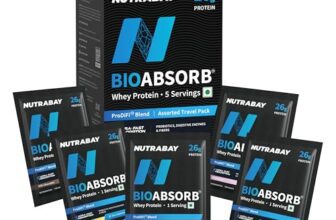 Nutrabay BioAbsorb™ Whey | ProDiFi™ for Ultra-Fast Absorption | 26g Protein | Assorted Pack, 181g | No Bloating | No Added Sugar | Fast Recovery | India’s 1st Blend of Fiber, Probiotics & Enzymes