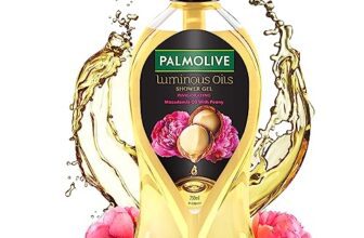 Palmolive Luminous Oil Invigorating Body Wash, 750ml Pump Bottle, 100% Natural Macadamia Oil & Peony Extracts For Everyday Freshness & Radiant Skin, PH Balanced Bodywash, Free Of Parabens And Silicones