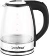 Greenchef Aura Electric Glass kettle 1.8Litres Capacity 1500 Watts Power Electric Kettle(1.8 L, Silver)