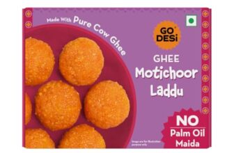 GO DESi Ghee Motichoor Laddu – 200/150 grams | Made with Bengal Gram Flour and Pure Cow Ghee | Indian Sweets | Sweets Gift Pack
